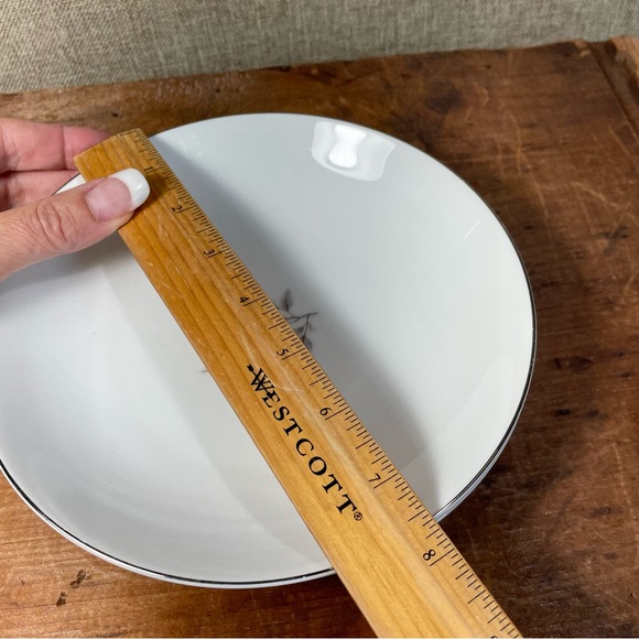 Celebrity Nocturne 2 coupe soup bowls white silver floral fine china dinnerware - Picture 7 of 8